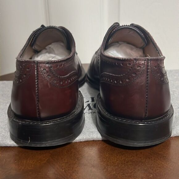 🔥🔥 ALLEN EDMONDS Lexington Burgundy Ox Blood Cap-Toe Oxford Shoes Sz 9.5C -EUC - Picture 7 of 12